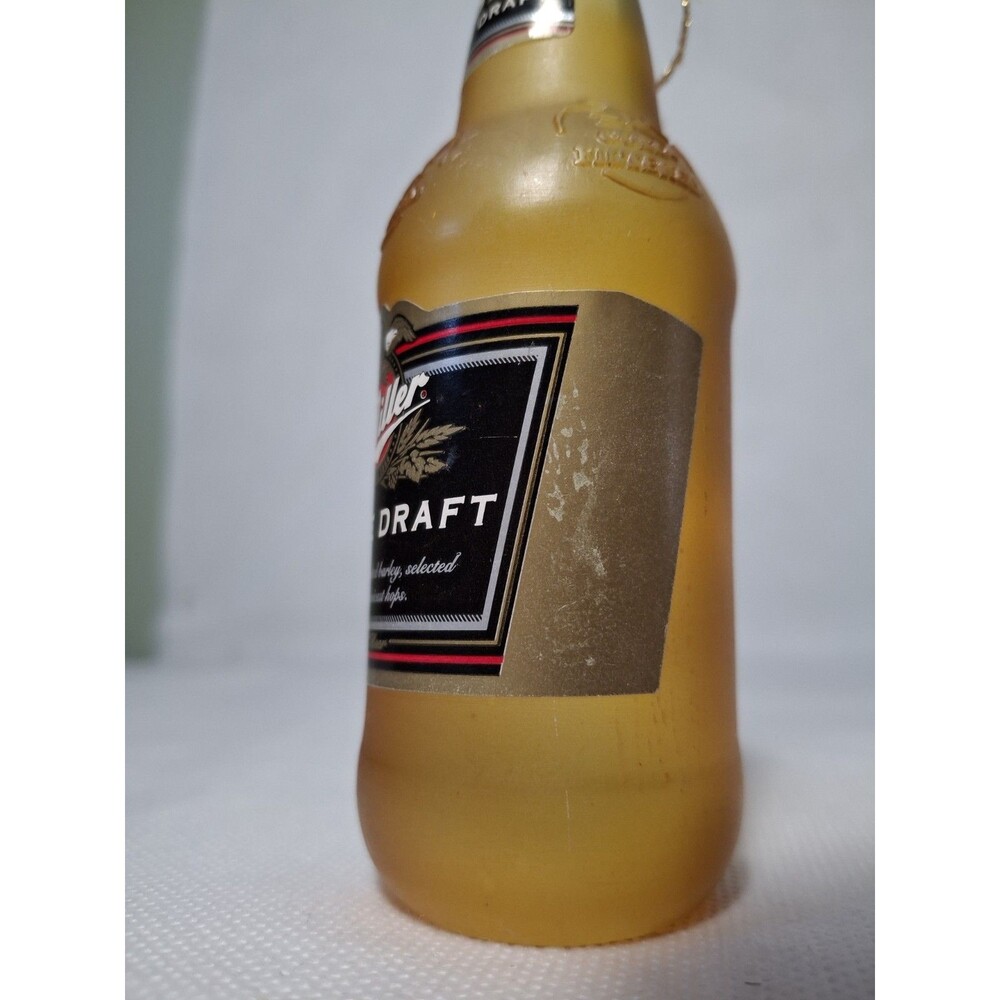 Vintage 5" Miller Genuine Draft 1999 Acrylic Christmas Ornament Rare Beer Bottle - Picture 7 of 8